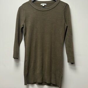 New York & Company 3/4  Sweater size M Sand color, long sweater round neck